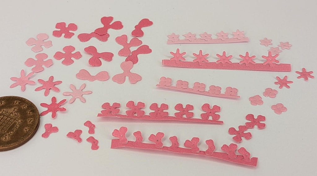 Miniature Flower Petal Cluster Die Set for 12th & 24th scale
