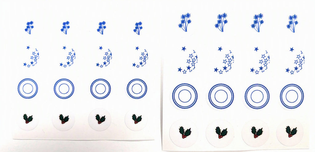 Decal Stickers to fit the Miniature Plates Dies