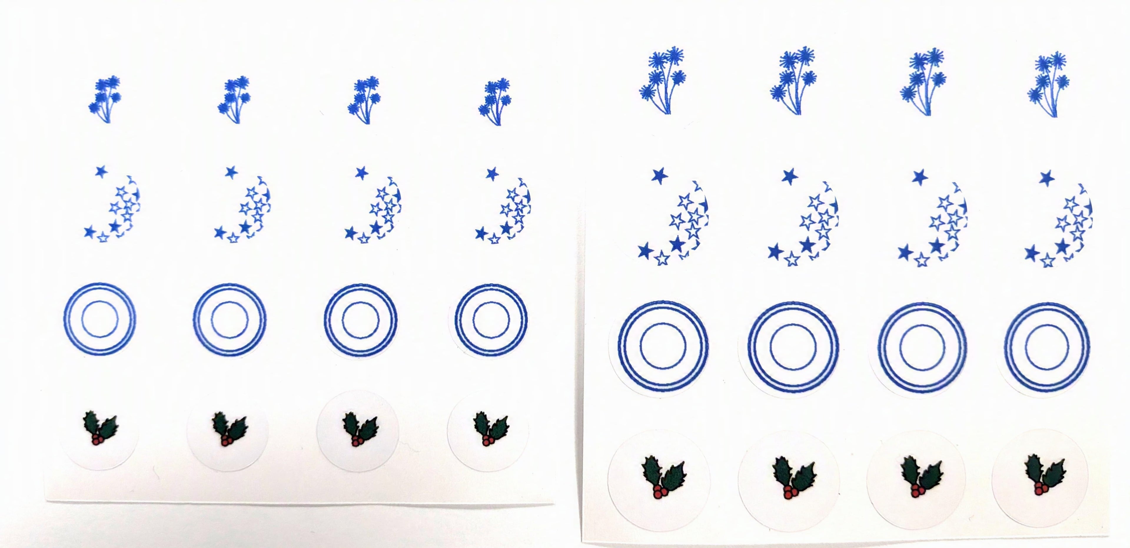 Decal Stickers to fit the Miniature Plates Dies