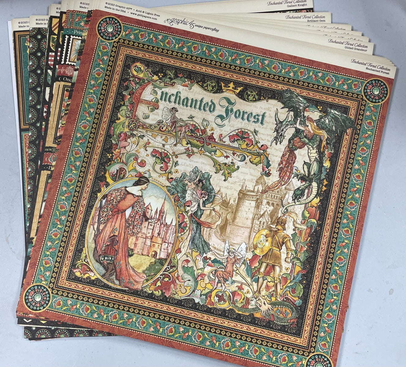 Graphic 45 Enchanted Forest 12" x 12" paper collection