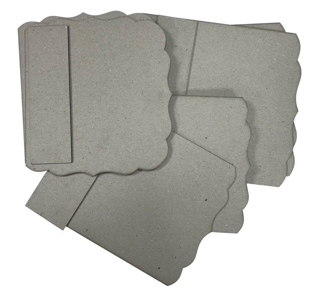 Victorian whisker greyboard covers, set of 3