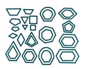 Paper piecing die set
