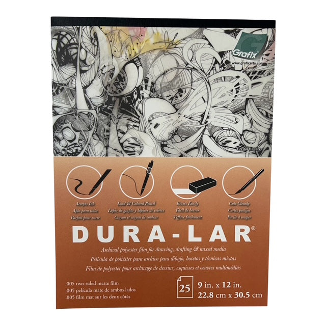 Grafix Dura-lar  9" x 12" .005 double sided matte film