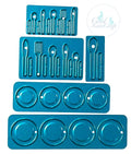 Miniature Plate & Cutlery Set for 12th & 24th scales