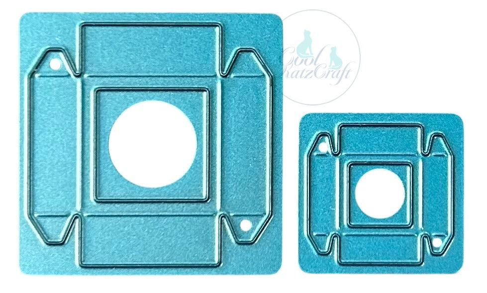1/12 & 1/24 scale square boxes with lids die set