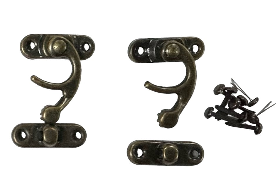 Set of 2 Hook Latches & brads